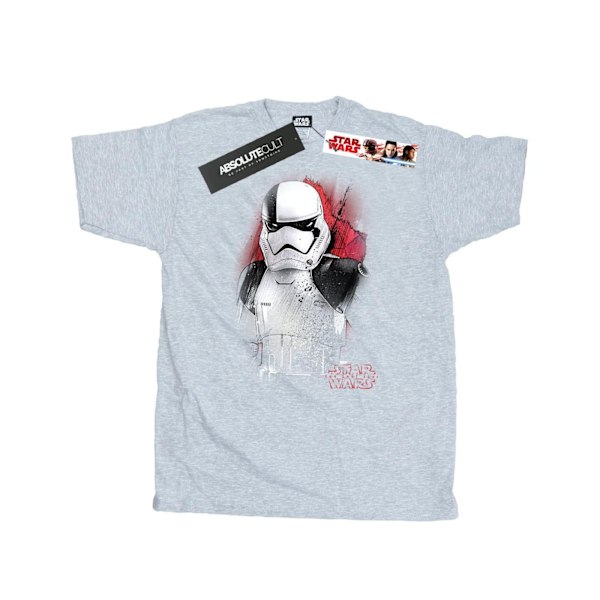 Star Wars: The Last Jedi Herr Stormtrooper Borstad Bomull T-shirt Sports Grey L