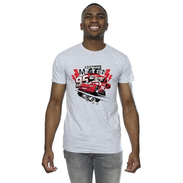 Disney Cars Lightning McQueen Collage T-shirt L Sports Grå Sports Grey L