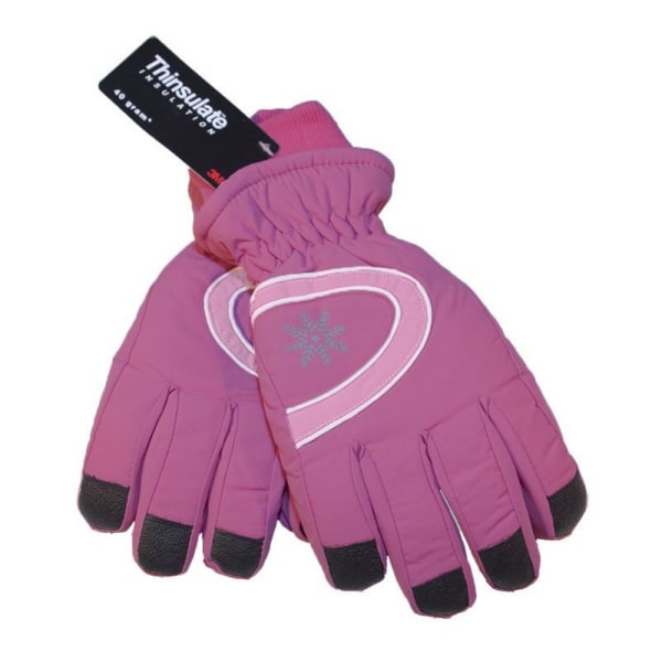 Floso Dam/Dam Thinsulate Extra Varm Thermal Vadderad Vinter Pink One Size Fits All