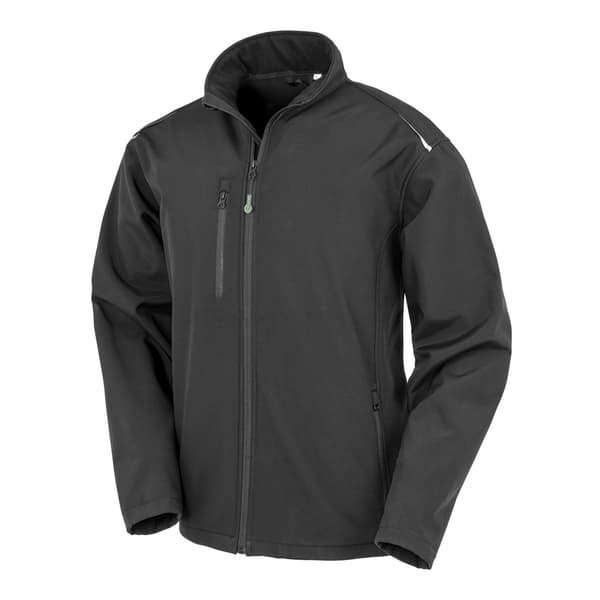 Result Genuine Recycled Herr Tryckbar 3-lagers Soft Shell Jacka Black XS