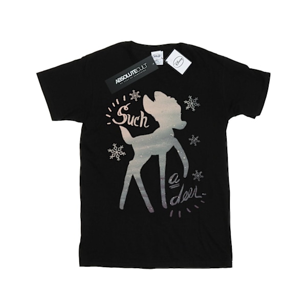 Disney Boys Bambi Winter Deer T-Shirt 9-11 år Svart Black 9-11 Years