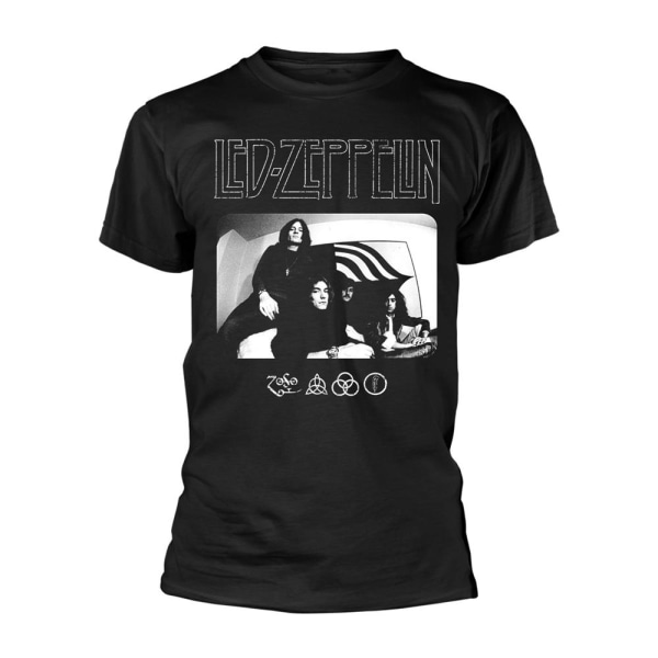 Led Zeppelin Unisex Vuxenfotografi Logotyp T-shirt M Svart Black M