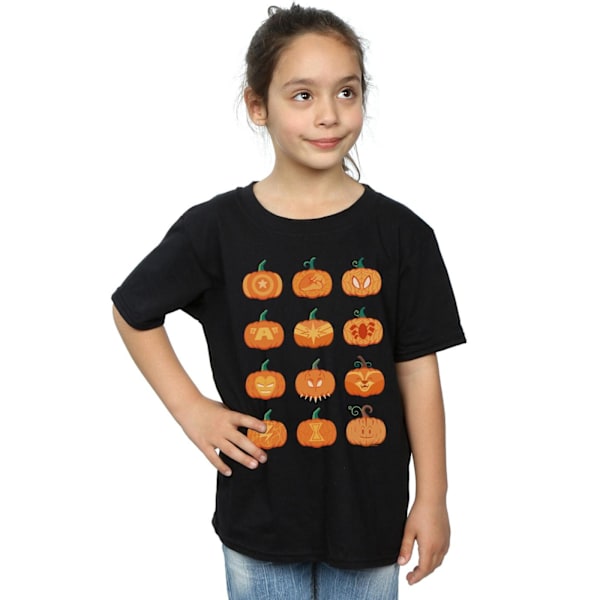 Marvel Girls Avengers Halloween Pumpa Bomull T-shirt 12-13 År Black 12-13 Years