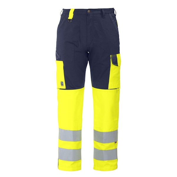 Projob Arbetsbyxor för Herrar med Hög Synlighet, 34T Gul/Marinblå Yellow/Navy 34T