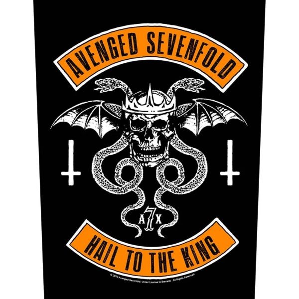 Avenged Sevenfold Hail To The King Patch One Size Svart/Vit/O Black/White/Orange One Size