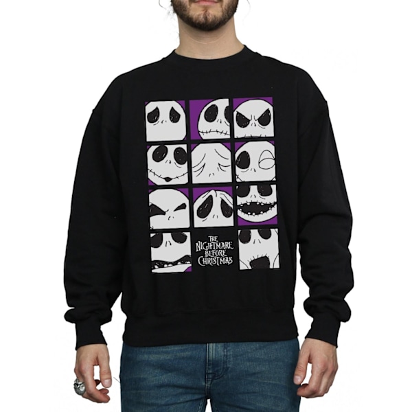Disney Herr Nightmare Before Christmas Många Ansikten Av Jack Squar Black XXL