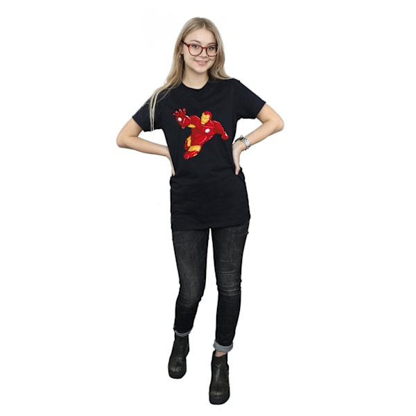 Iron Man Dam/Dam Boyfriend T-shirt L Svart Black L