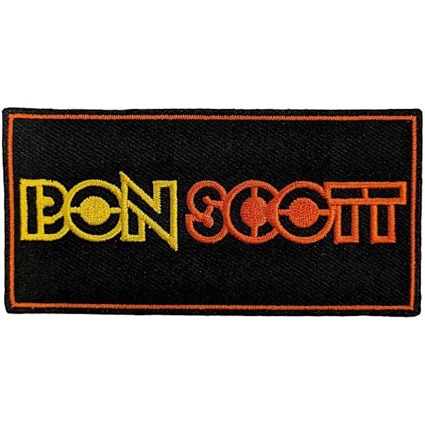 Bon Scott vävd logotyp strykjärnsmärke One Size Svart/Orange/Gul Black/Orange/Yellow One Size