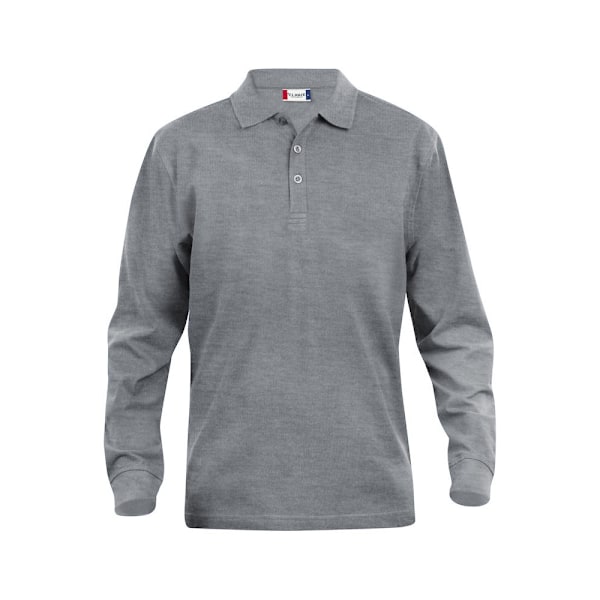 Clique Classic Lincoln Melange Långärmad Poloskjorta 4XL Grey 4XL