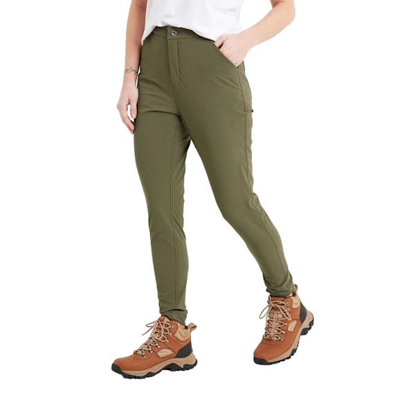 TOG24 Dam/Kvinnor Milton Vattenavvisande Slim Byxor 16 UK Khaki Green 16 UK R