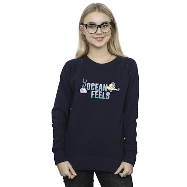 Disney Dam/Kvinnor Den Lilla Sjöjungfrun Ocean Sweatshirt S Marinblå Navy Blue S