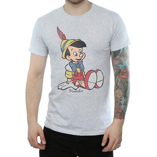 Pinocchio Klassisk T-shirt L Sports Grey Sports Grey L
