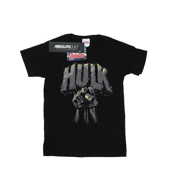 Marvel Boys Hulk Punch Logo T-shirt 9-11 år Svart Black 9-11 Years