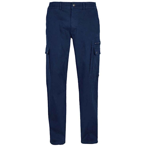 SOLS Herr Docker Stretch Cargo Byxor 32R Marinblå Navy 32R