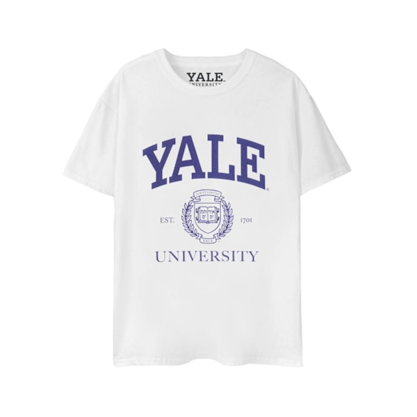 Yale Unisex Vuxen Logo Kortärmad T-shirt XL Vit White XL