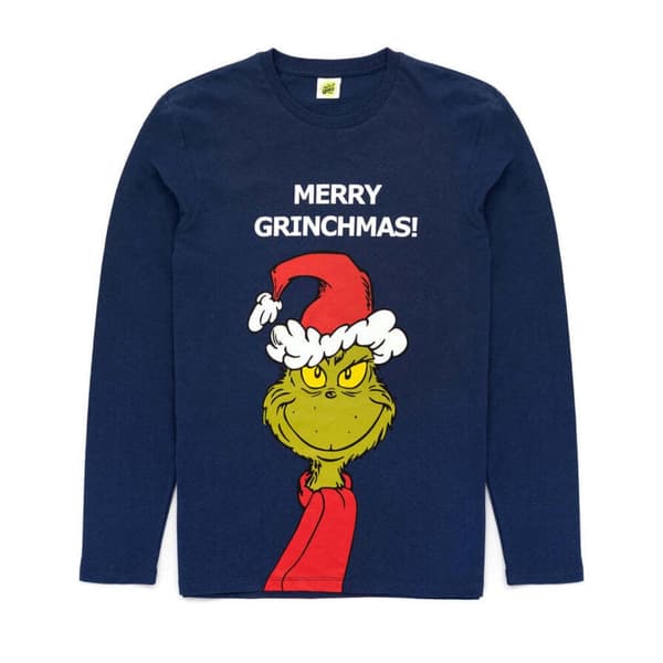 The Grinch Herr Jul Pyjamas Set S Marinblå Navy S