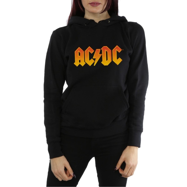AC/DC Dam/Dam Fire Logo Hoodie S Svart Black S