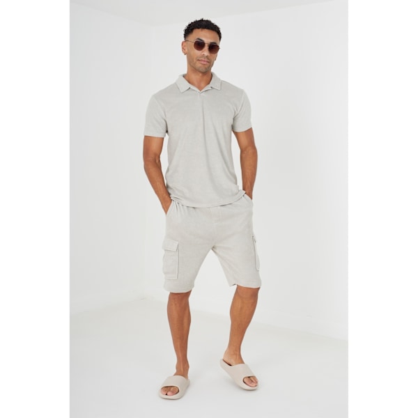 Brave Soul Erikson Cargo Shorts L Light Stone för män Light Stone L