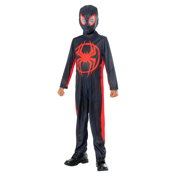 Spider-Man barn/barn Miles Morales kostym 9-10 år Röd/ Red/Black 9-10 Years