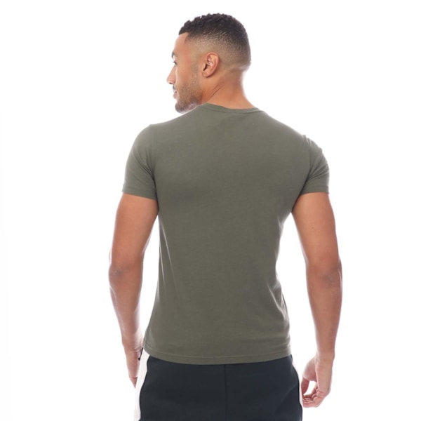 Emporio Armani Herr T-shirt med Rund Hals XXL Grön/Svart Green/Black XXL