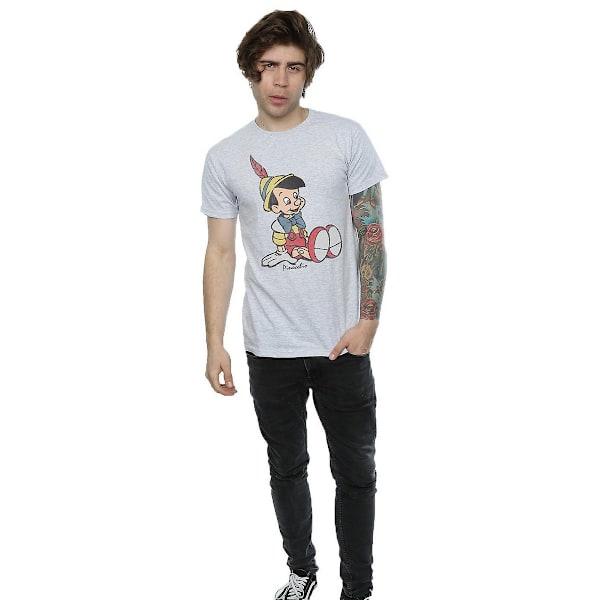 Pinocchio Klassisk T-shirt L Sports Grey Sports Grey L