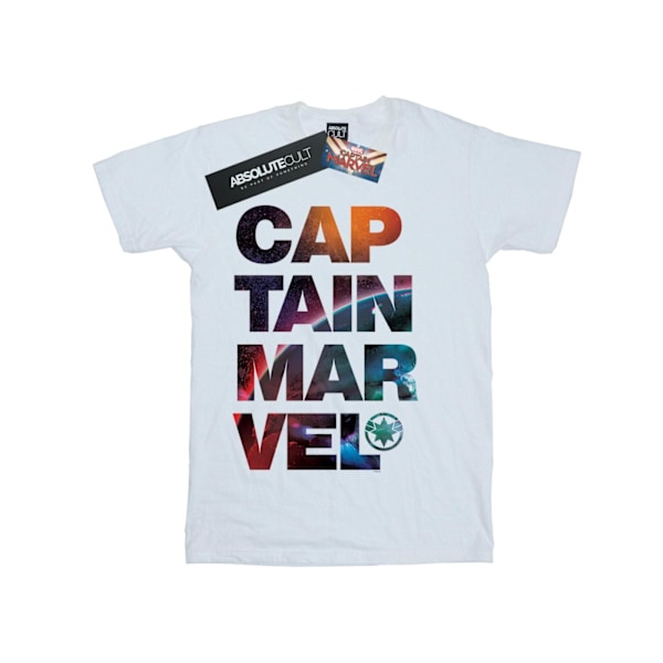 Marvel Captain Marvel Space Text T-shirt XXL Vit White XXL