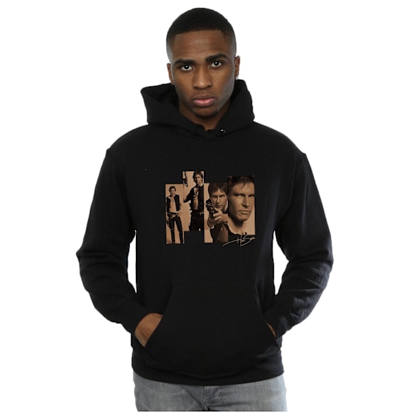 Star Wars Herr Han Solo Photoshoot Hoodie 3XL Svart Black 3XL