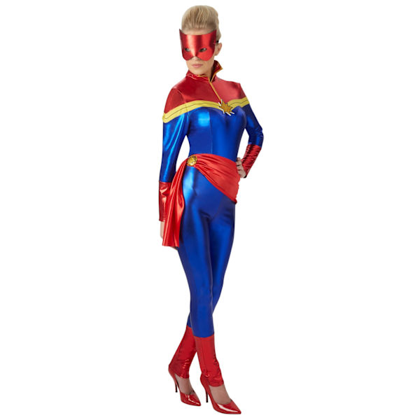 Captain Marvel Dam/Damkostym S Blå/Röd Blue/Red S