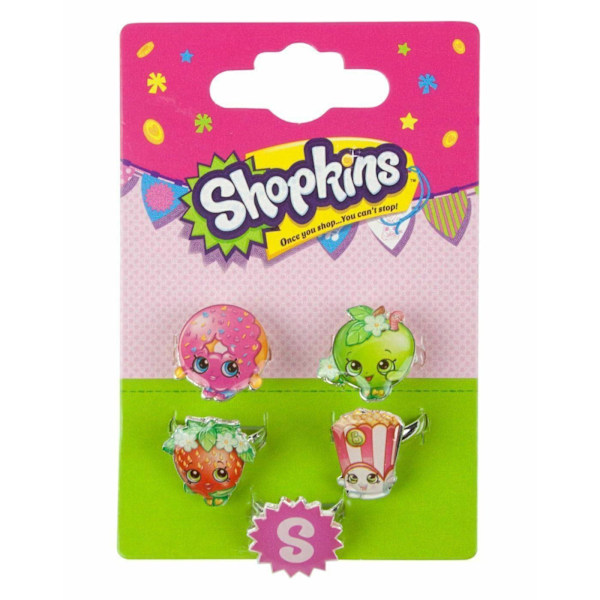 Shopkins Girls Series 1 Ring Set (5-pack) En Storlek Flerfärgad Multicoloured One Size