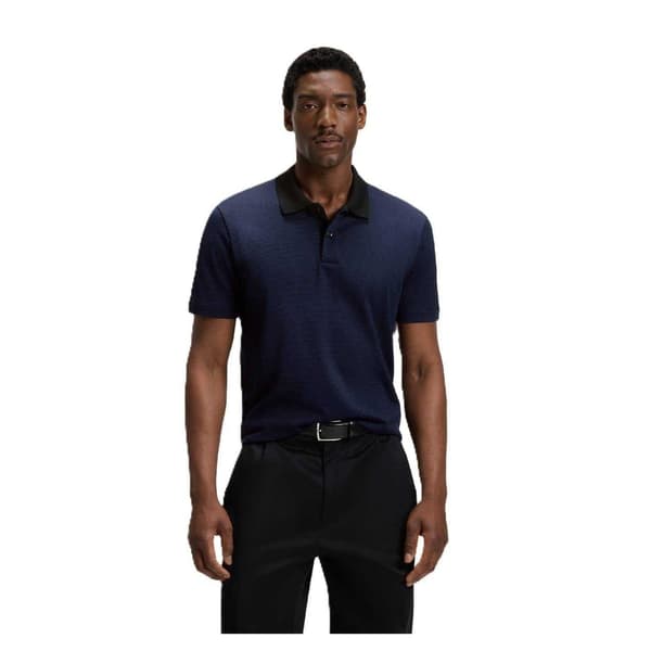 Boss Herr Regular Pikétröja S Mörkblå Dark Blue S