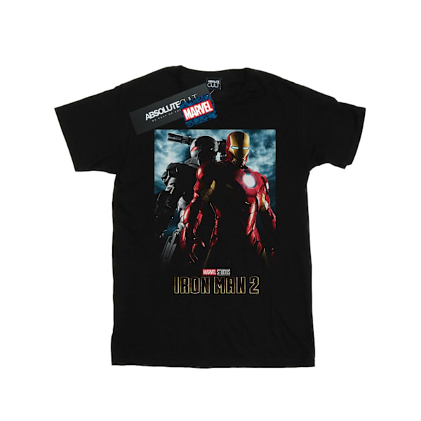 Marvel Studios Girls Iron Man 2 Poster Bomull T-shirt 5-6 år Black 5-6 Years