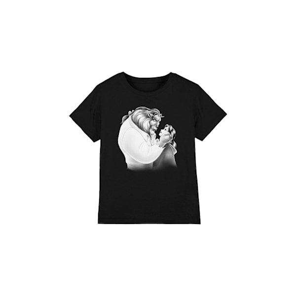 Skönheten och Odjuret Barn/Kids Skiss T-Shirt 3-4 År Sv Black 3-4 Years