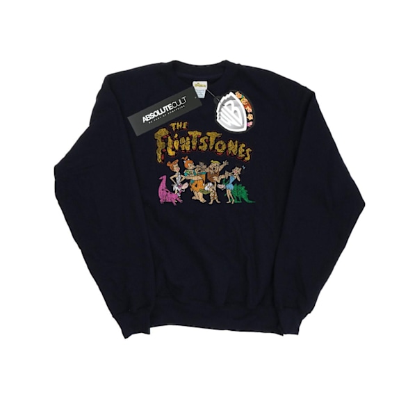 The Flintstones Dam/Damer Grupp Distressed Sweatshirt XL Svart Black XL