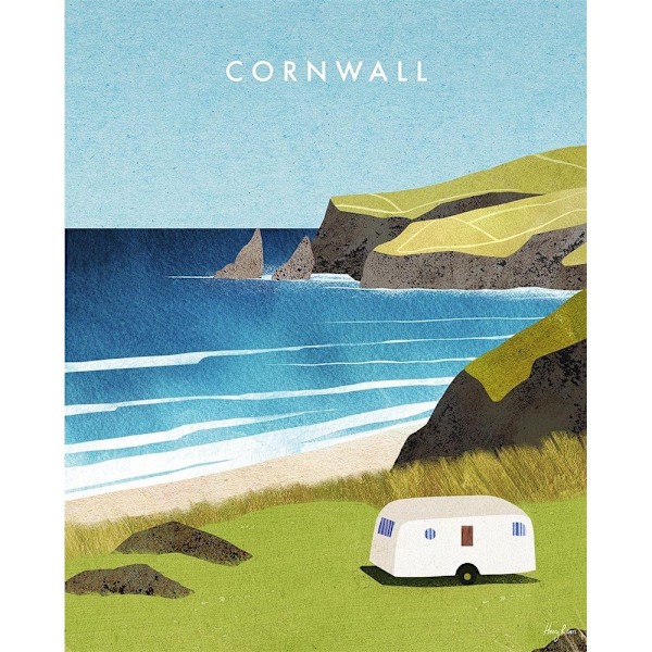 Henry Rivers Cornwall Canvas Print 40cm x 30cm Multifärgad Multicoloured 40cm x 30cm