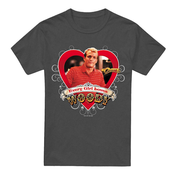 Cheers Unisex Vuxen Woody Boyd T-Shirt XXL Kolgrå Charcoal XXL