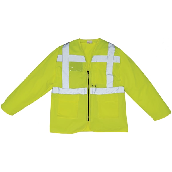 Yoko Mens Executive Hi-Vis Långärmad Säkerhetsväst (2-pack) Hi-Vis Yellow XL