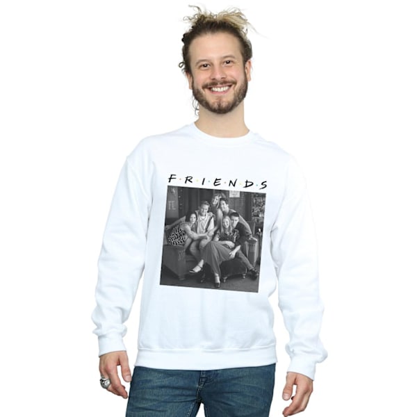 Friends Herr Svartvit Foto Sweatshirt 4XL Vit White 4XL