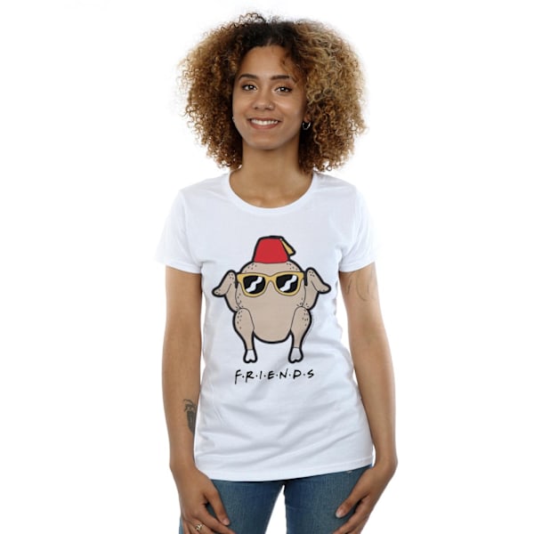 Friends Dam/Damer Solglasögon Turkiet Bomull T-Shirt L Vit White L