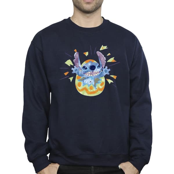 Disney Herr Lilo & Stitch Cracking Egg Sweatshirt M Marinblå Navy Blue M
