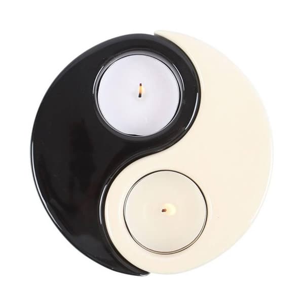 Something Different Yin Yang Tealight-hållare One Size Vit/Blå White/Black One Size