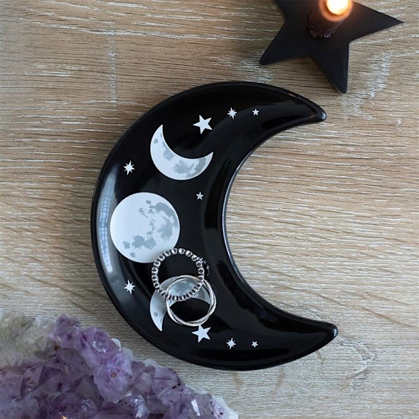 Hill Interiors Crescent Moon Prydnadsfat En Storlek Svart/Vit Black/White One Size