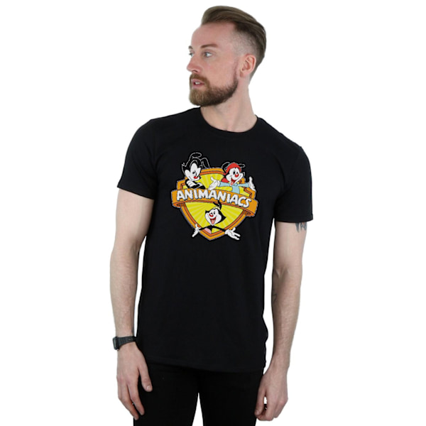 Animaniacs Herr Logotyp Crest T-shirt 4XL Svart Black 4XL
