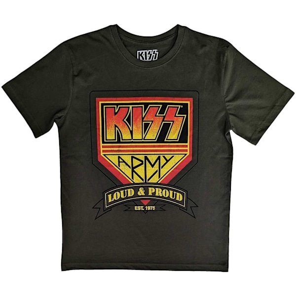Kiss Unisex Adult Loud & Proud Bomull T-shirt M Militärgrön Military Green M