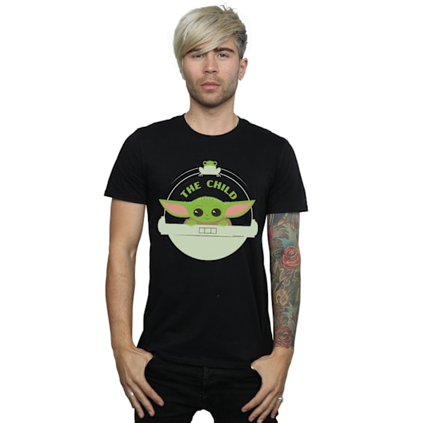 Star Wars The Mandalorian The Child And Frog T-shirt L Bla - Herr Black L