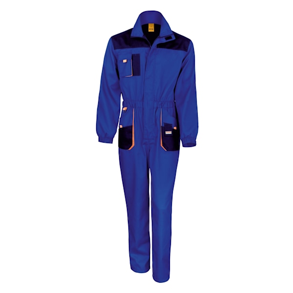Result Unisex Work-Guard Lite arbetskläder Overall (Andas och vindtät) (2-pack) Royal / Navy / Orange XL
