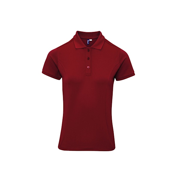 Premier Dam/Dam Coolchecker Plus Piqu Polo Med CoolPlus Burgundy S