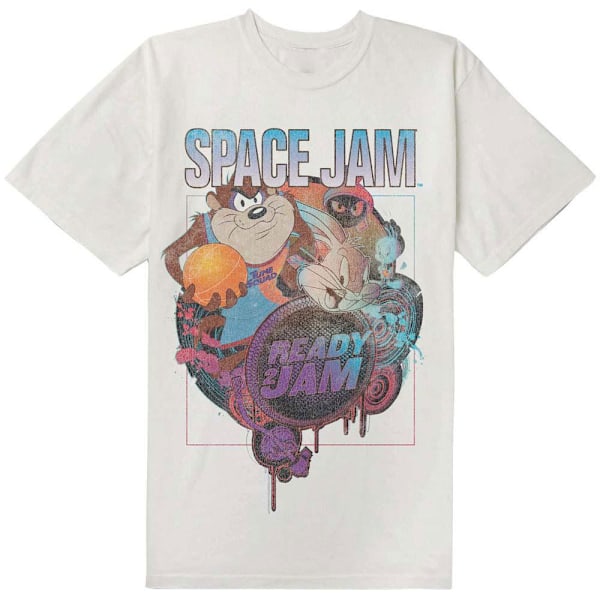 Space Jam: A New Legacy Unisex Adult Ready 2 Jam T-Shirt L Vit White L
