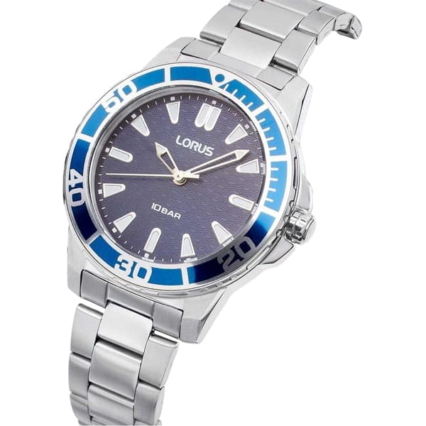 Lorus Herr Analog Klocka En Storlek Blå/Stål Blue/Steel One Size