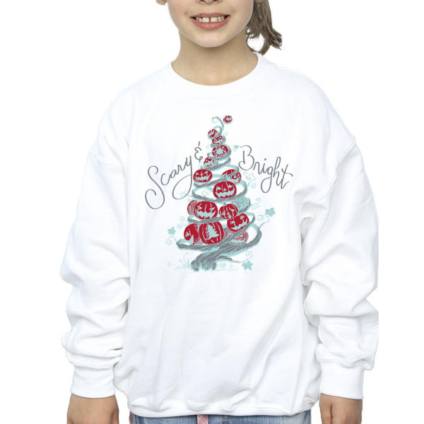 Disney Girls The Nightmare Before Christmas Scary & Bright Sweatshirt White 12-13 Years