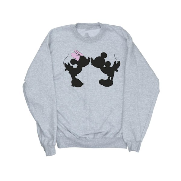 Disney Girls Mickey Minnie Kiss Silhouette Sweatshirt 12-13 År Sports Grey 12-13 Years